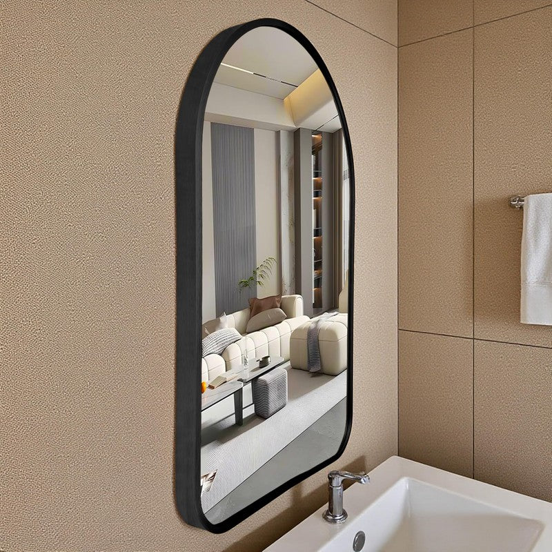 Clarion Arch Wall Mirror With Aluminium Frame - Black media 4