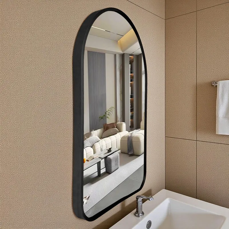 Clarion Arch Wall Mirror With Aluminium Frame - Black media 4