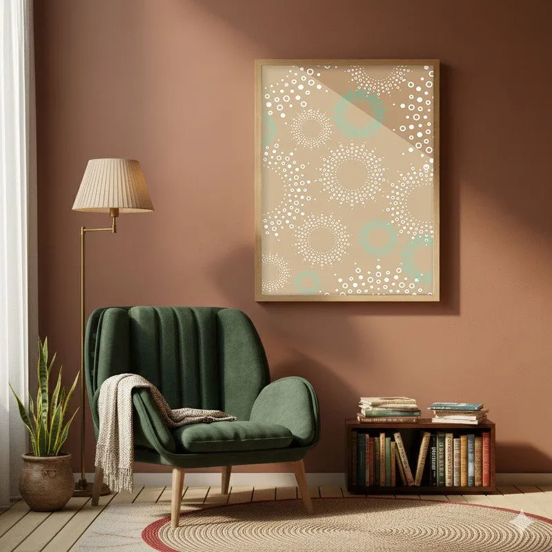 Stellar Echoes Canvas Wall Painting With Brown Frame media 6