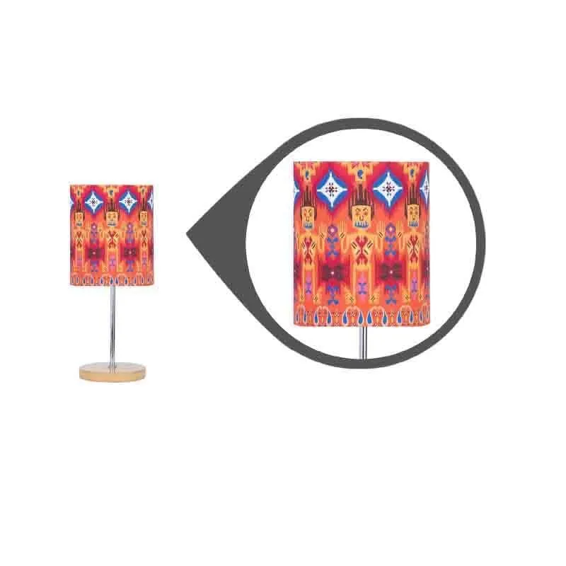Dazzling Ikkat Fabric Table Lamp - Multicolor media 5