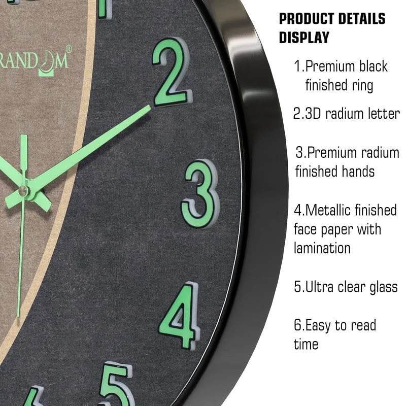 Ombren Round Modern Plastic Wall Clock - Grey media 6