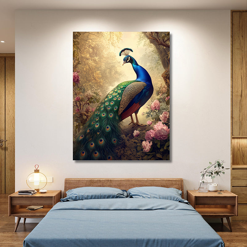 Peacock Aura Wall Painting