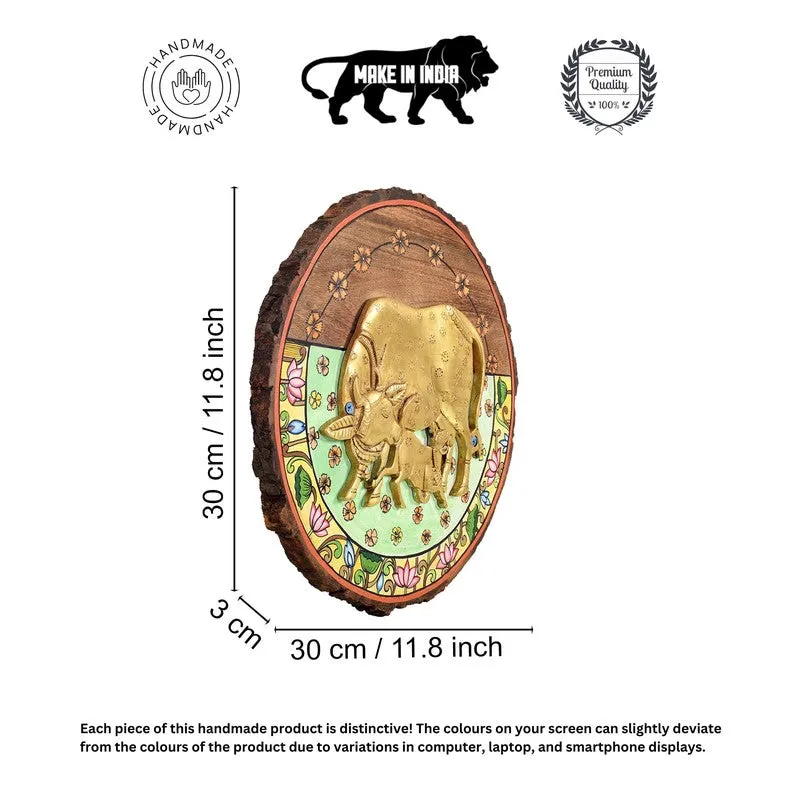 Varlin Golden Cow & Calf Mango Wood Wall Accent media 7