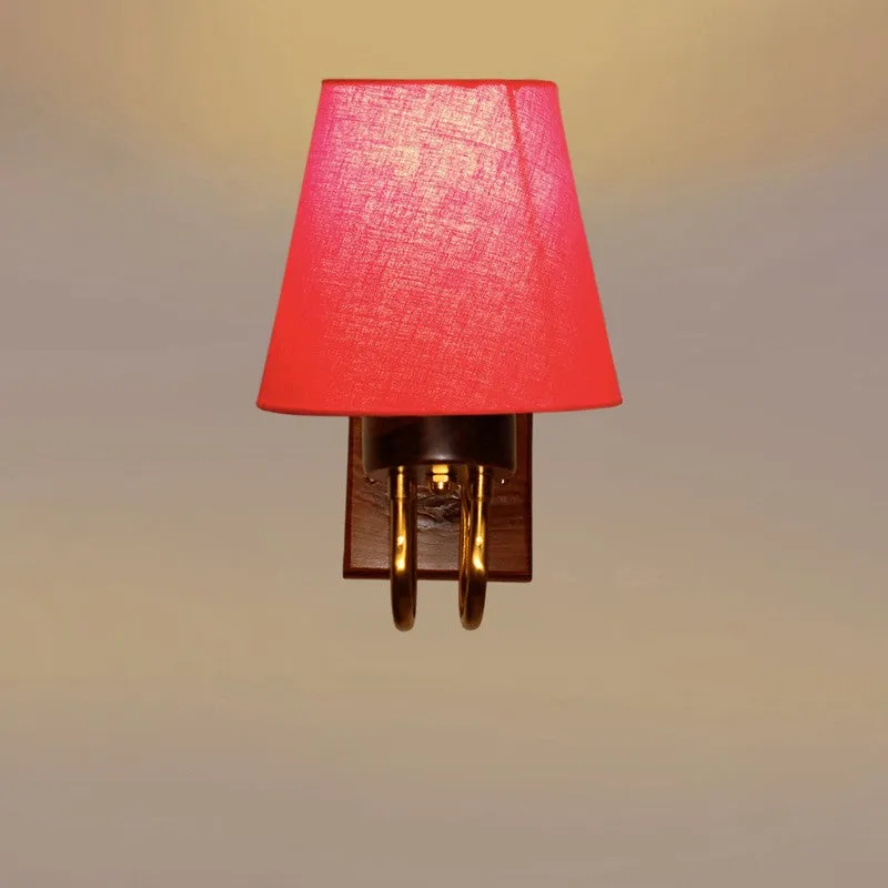 Gilded Arch Decorative Cotton Wall Lamp - Red media 5