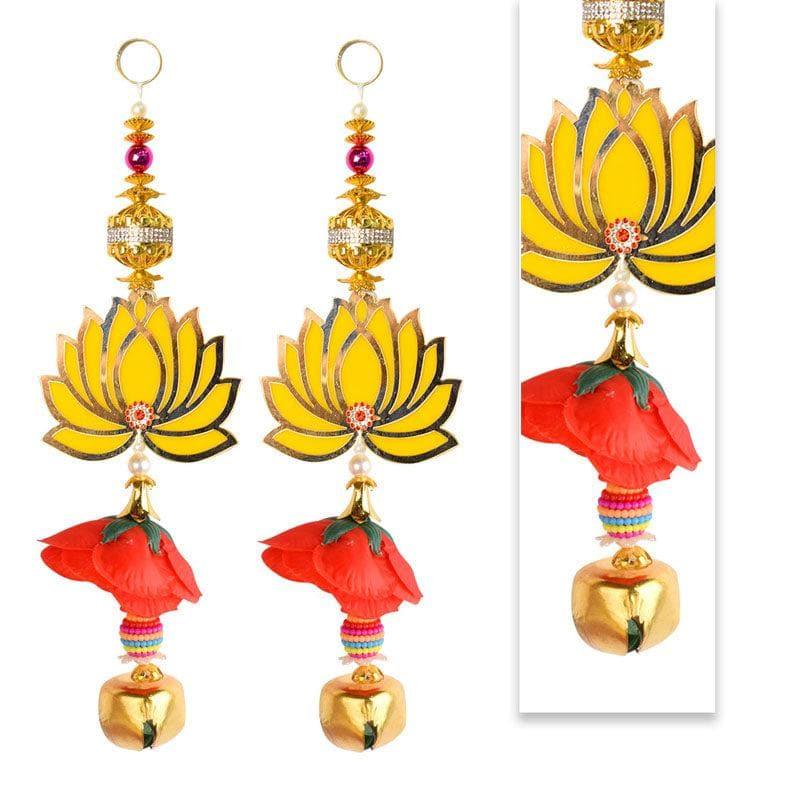 Charming Lotus Latkans With Bell - Set Of Two media 3