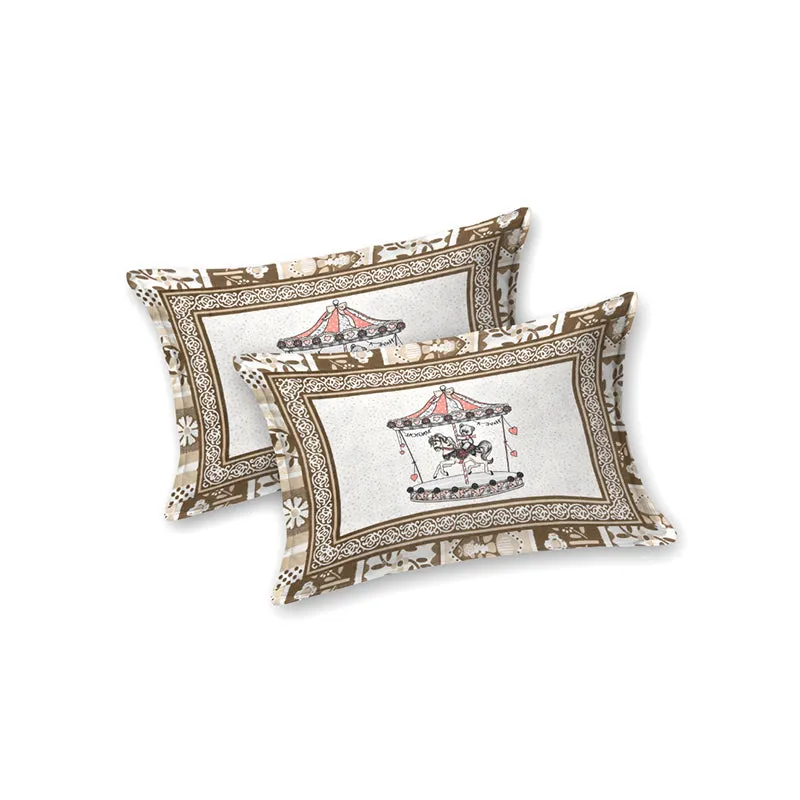 Candy Kingdom Kids Cotton Bedsheet (Brown) - 140 TC media 5