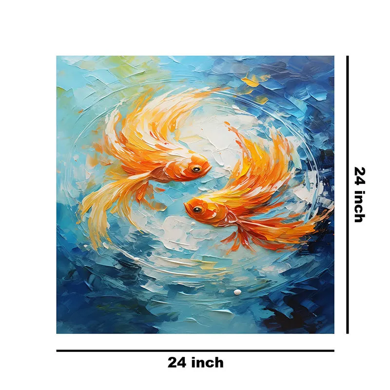 Zen Goldfish Wall Painting media 8