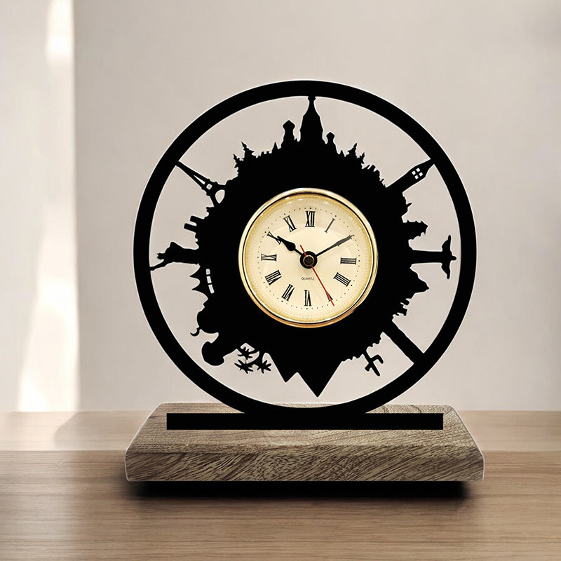 Shade City Analog Table Clock