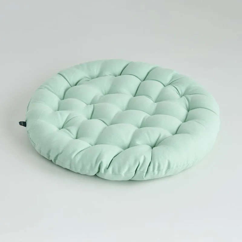 Fluffpod Solid Cotton Floor Cushion (Sage Green) - Set Of Two media 3
