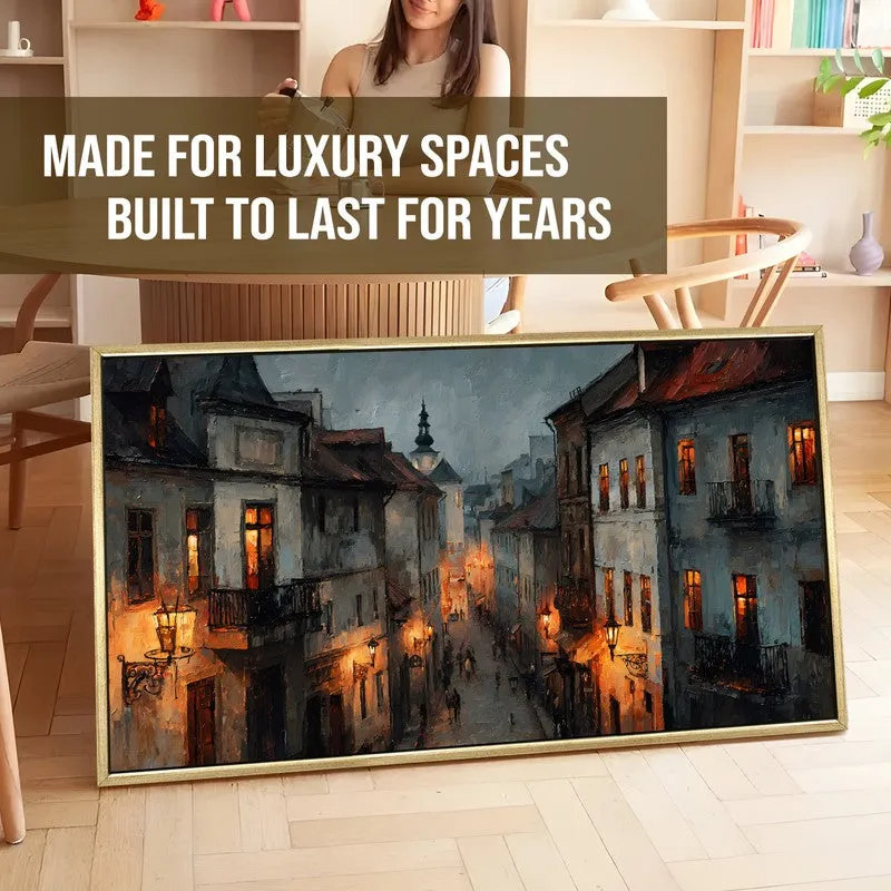 Dusklit Way Canvas Wall Painting With Frame media 5