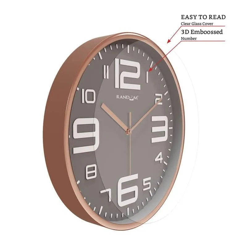 Urban Edge Silent Wall Clock - Taupe media 5