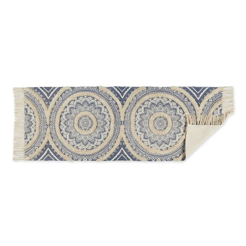 Mandala Cotton Runner Rug (Blue) - Set of Two media 6