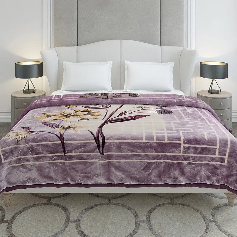 Monte Carlo Lavender Whisper Throw Blanket - 1136 GSM media 3