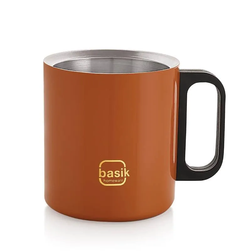 Moira Stainless Steel Coffee Mug (270 mL) - Orange media 4