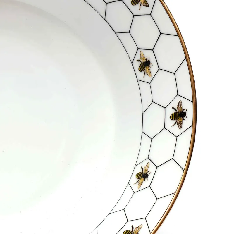 Gilded Bee 24k Gold Brushed Porcelain Dinner Set - 21 Piece Set media 10