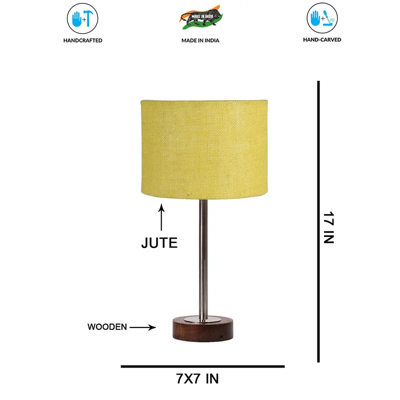 Sienna I Rodin Wooden Table Lamp - Yellow,Silver,Brown media 7
