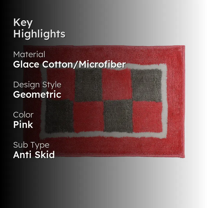 Zerix Cotton Bath Mat - Pink media 2