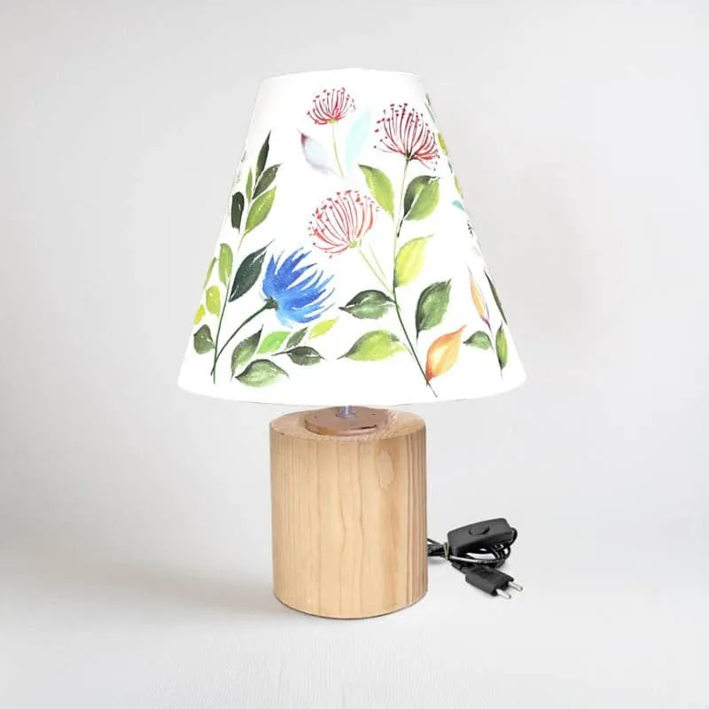 Daisy Dip Cone Handpainted LED Fabric Table Lamp - Multicolor media 5