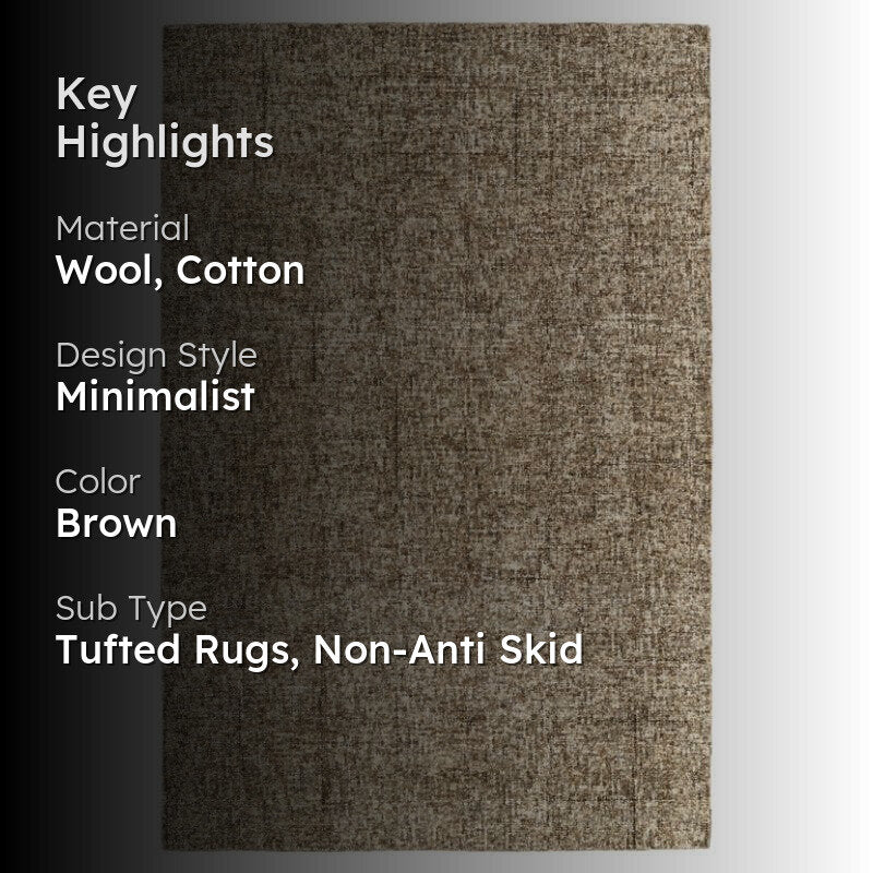 Handloom Hand Tufted Harmony Wool Rug - Brown media 2