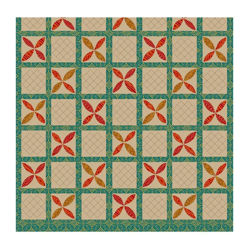 Verdant Mosaic Cotton Bedsheet - 200 TC media 4