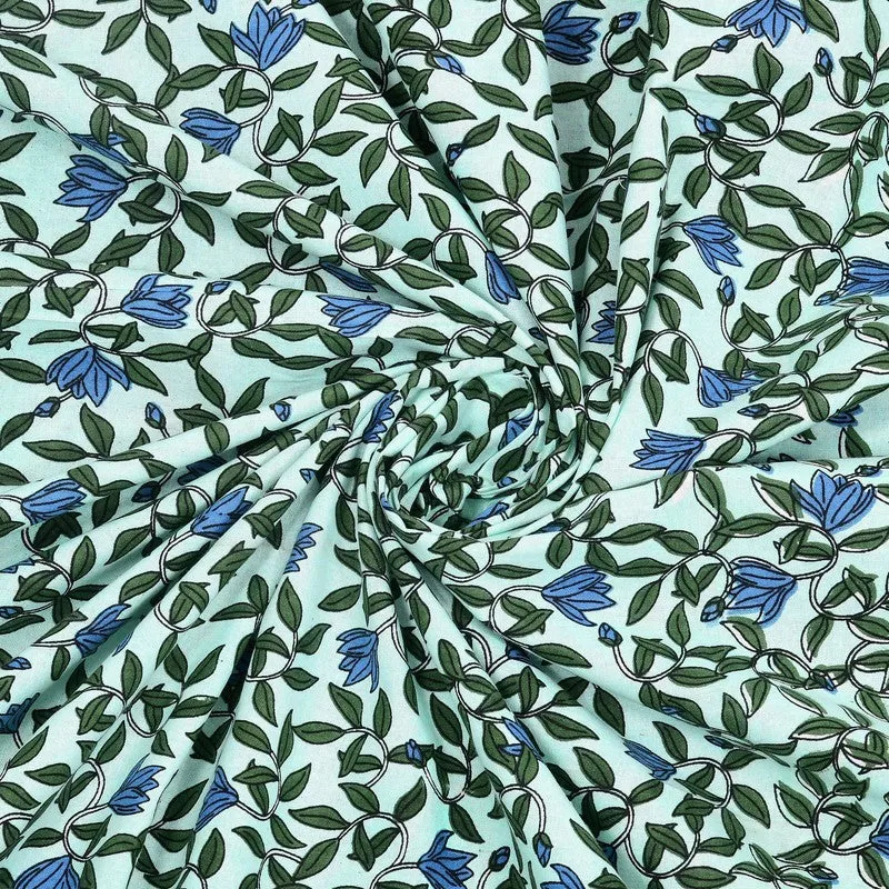 Shapeel Cotton Bedsheet (Green,Blue) - 240 TC media 5