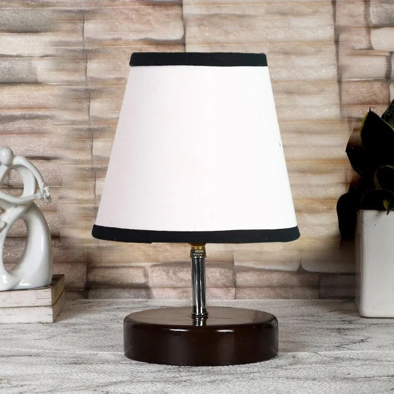 Mita Fabric Table Lamp - White,Brown media 3
