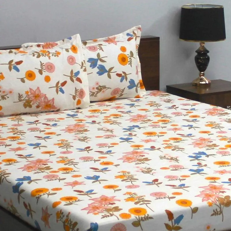 Omya Floral Microfiber Bedsheet - 110 GSM media 4