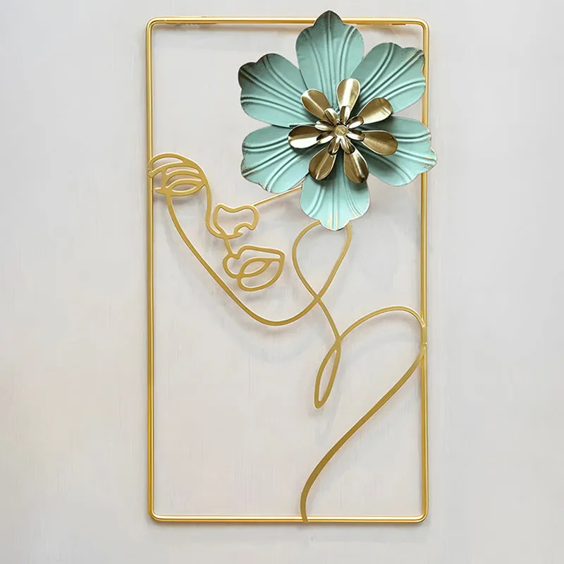 Femina In Flore Metal Wall Accent - Turquoise media 4