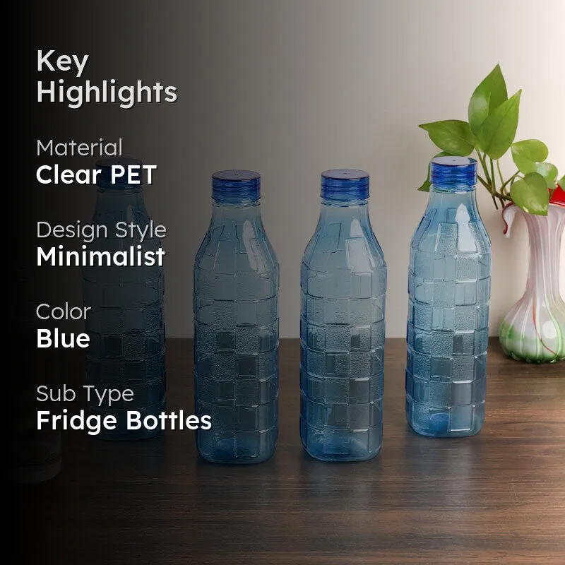 PureGrid Blue Clear PET Bottle (1000 mL Each) - Set Of Four media 2