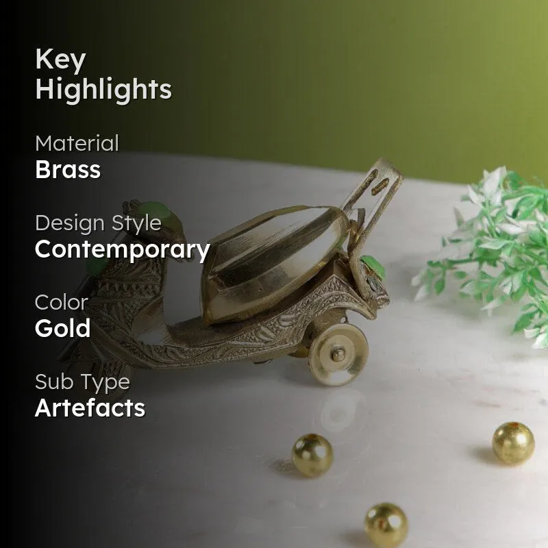 Brass Vintage Bike Showpiece media 2