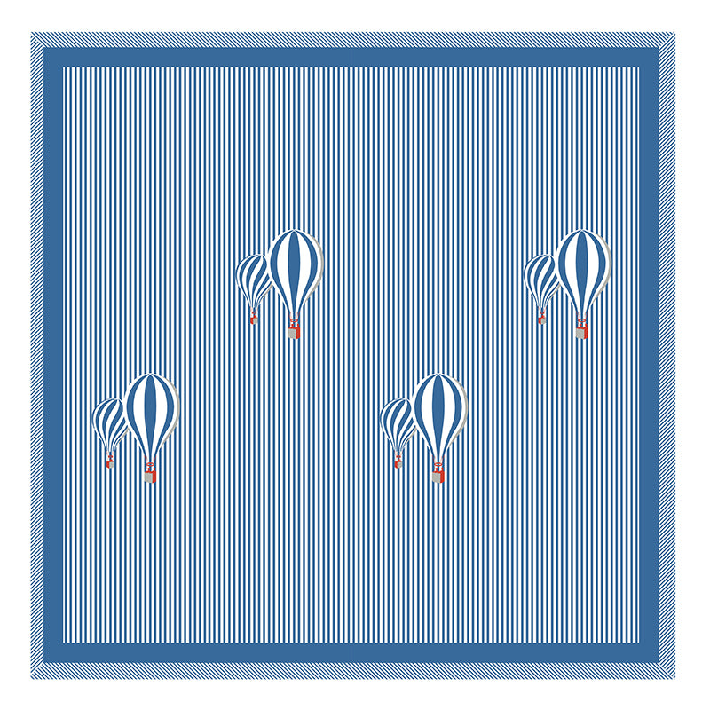 Illusion Stripey Balloon Cotton Bedsheet (Blue) - 200 TC media 4