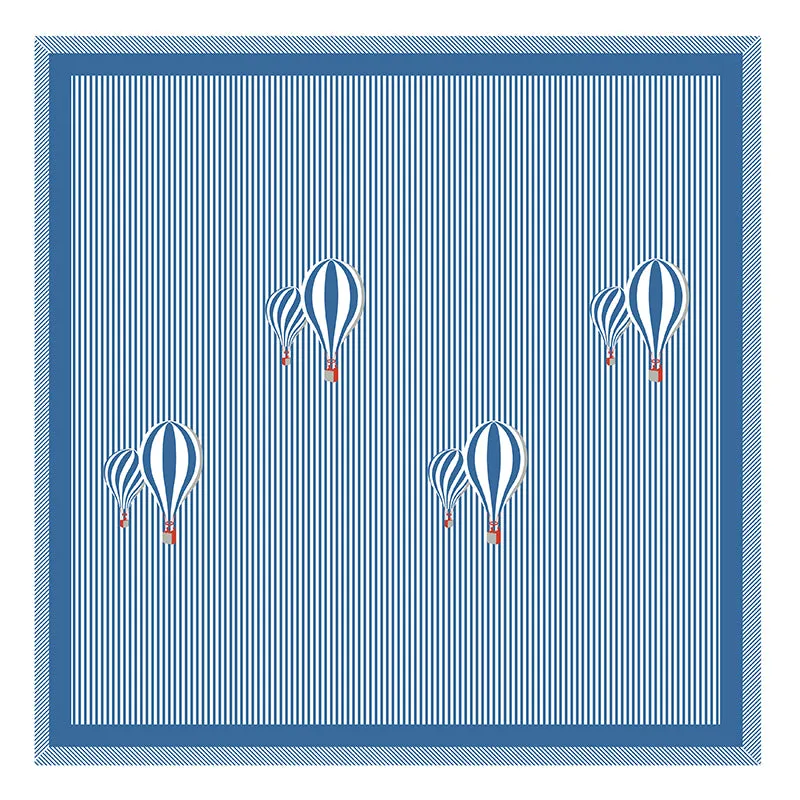 Illusion Stripey Balloon Cotton Bedsheet (Blue) - 200 TC media 4