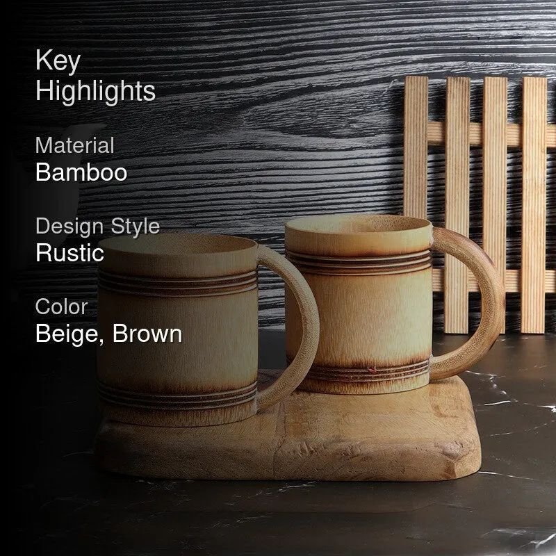 Eco Sip Bamboo Coffee Mugs (150 mL Each)- Set of Two - 2