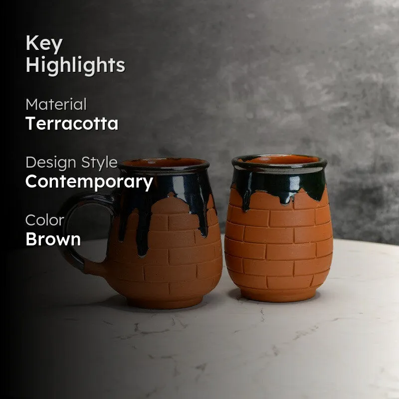 Earth Terracotta Coffee Mug (440 mL Each) - Set Of Two media 2