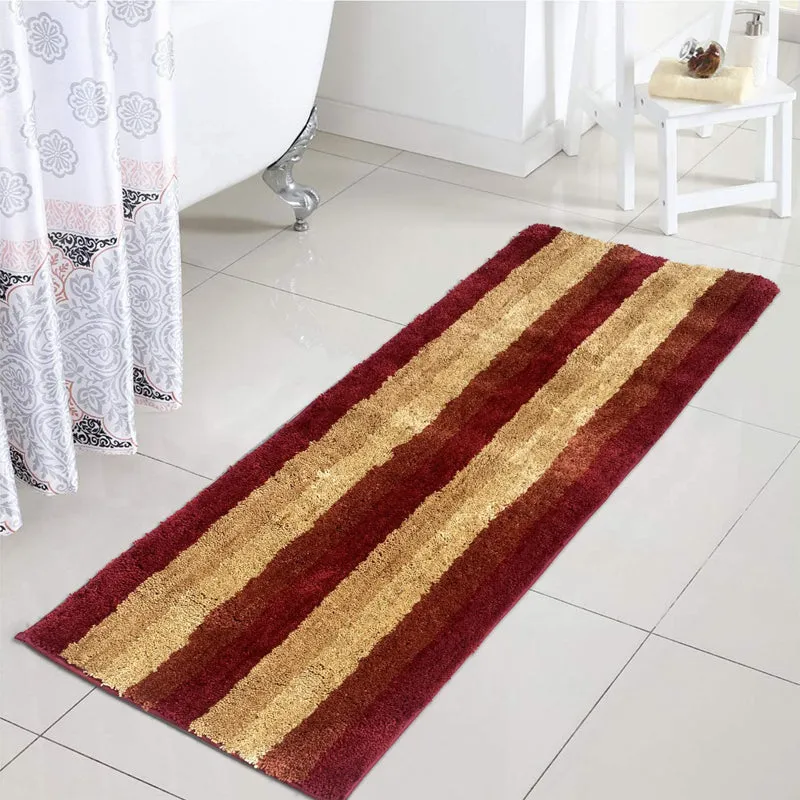 Jericho Luxe Micro Fiber Runner Rug - Red, Gold media 3