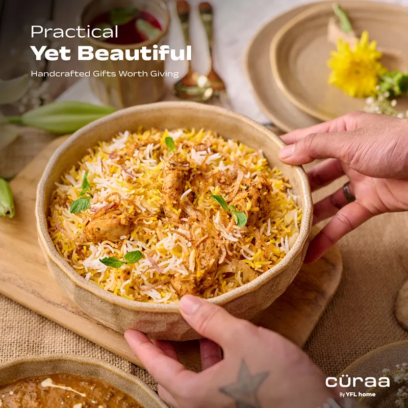 Cüraa By YFL Home Rustic Facet & Flow Serving Bowl - 1200 mL media 5