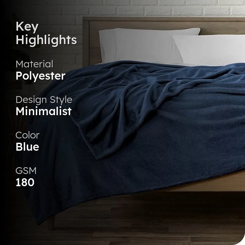 MonoPure Polyster Comforter (Blue) - 180 GSM media 2