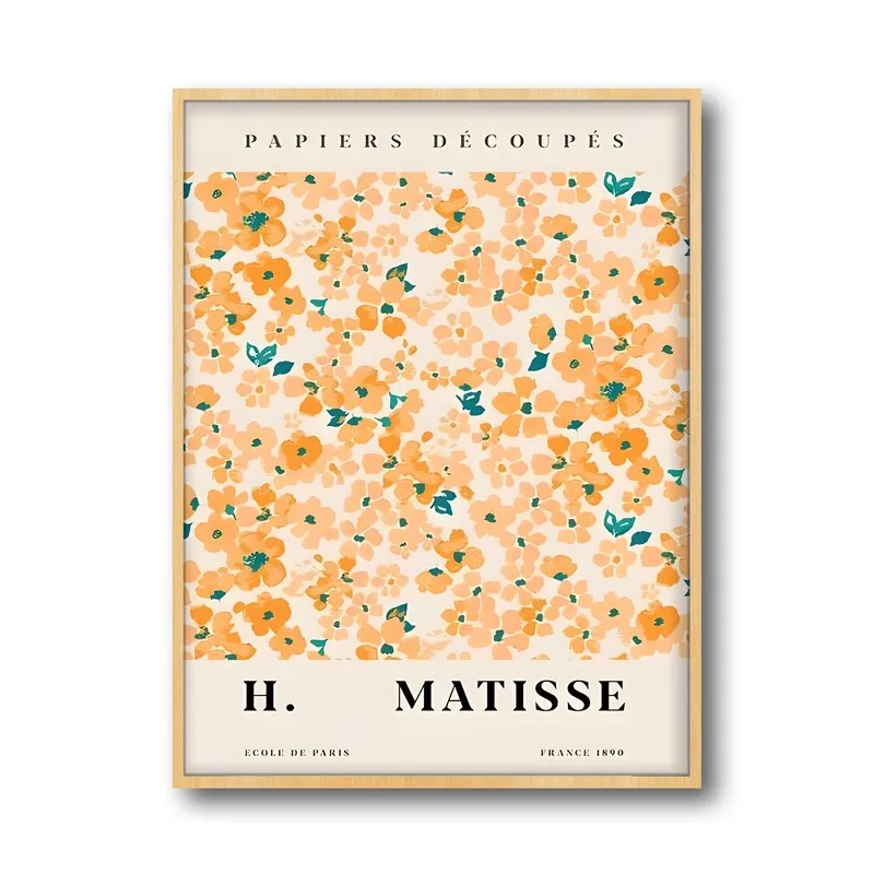 Floraison Canvas Wall Painting With Brown Frame media 3