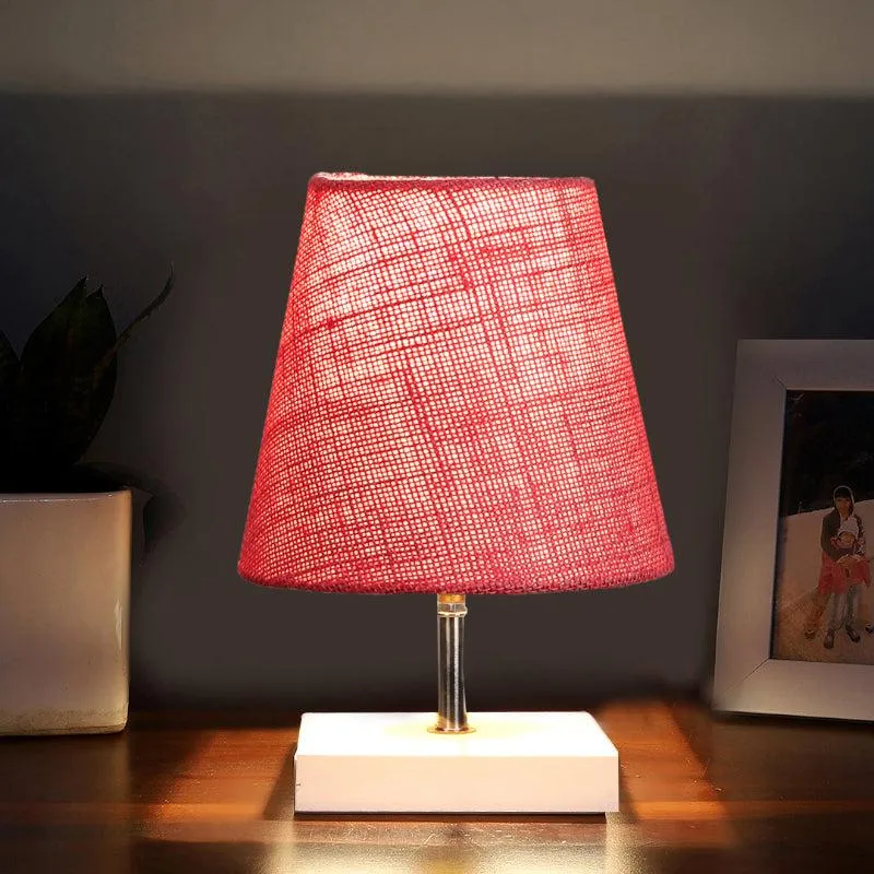 Alsa Jute Table Lamp - Pink,White media 1