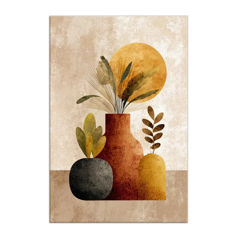 Abstract Vase & Foliage Canvas Wall Art media 3
