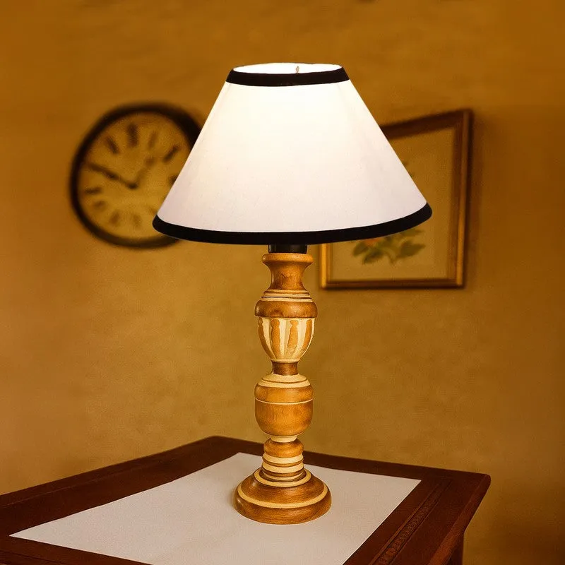 Zenrae Elix Wooden Table Lamp - White media 3