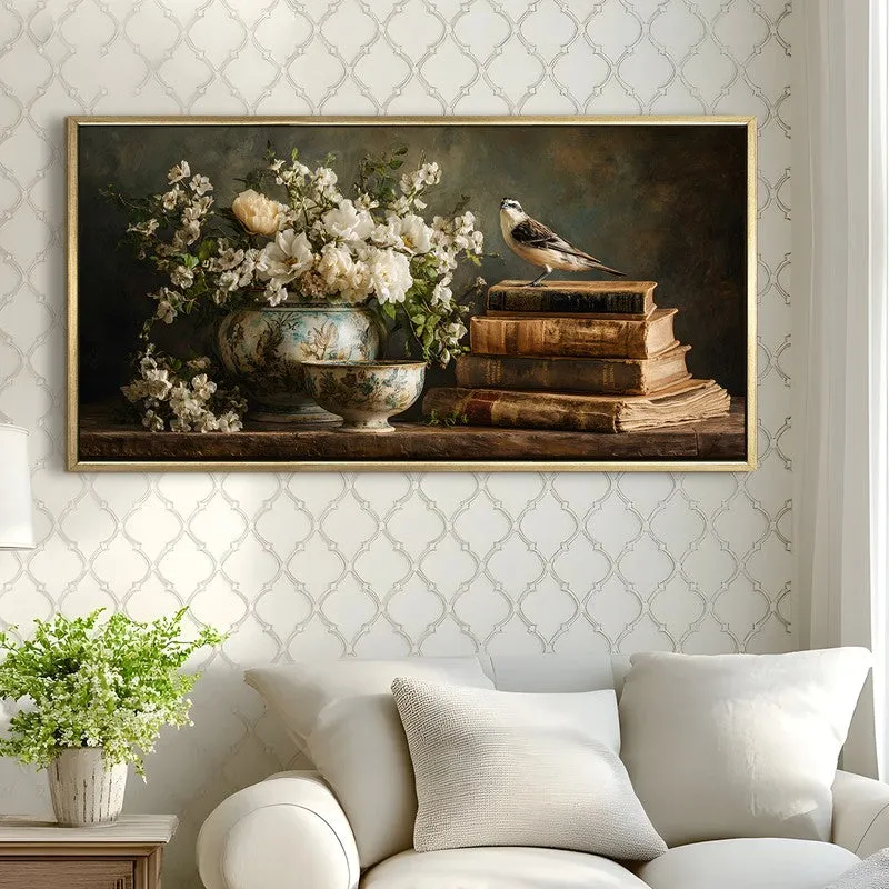 Sparrow Books Canvas Wall Painting With Frame media 4
