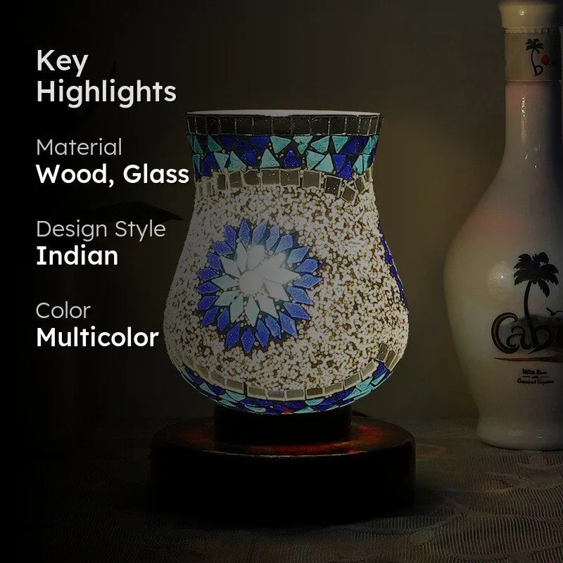 Gleamine Mosaic Glass Table Lamp - Multicolor media 2