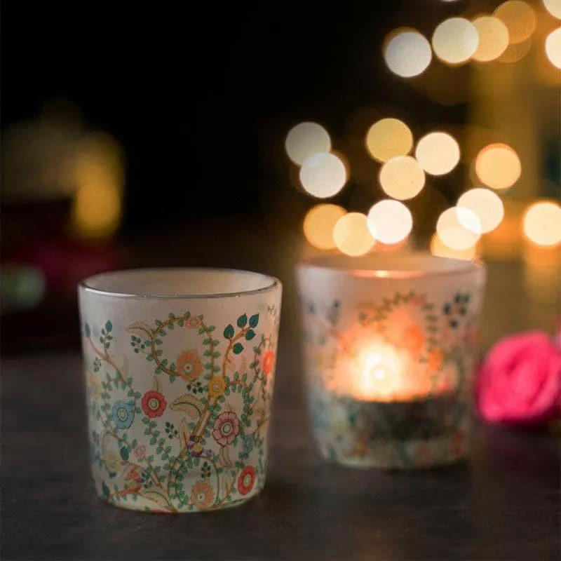 Floral Vine Candle Votive - Set Of Two media 1