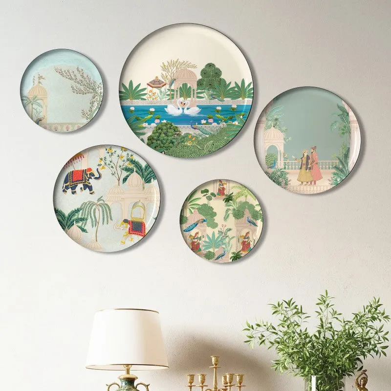 Regal Garden Metal Wall Plate - Set Of Five media 1