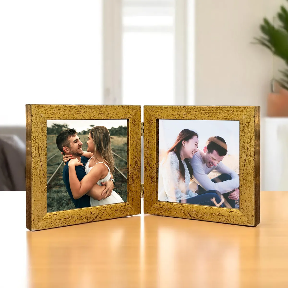 Rustic MDF Photo Frame - Golden media 3