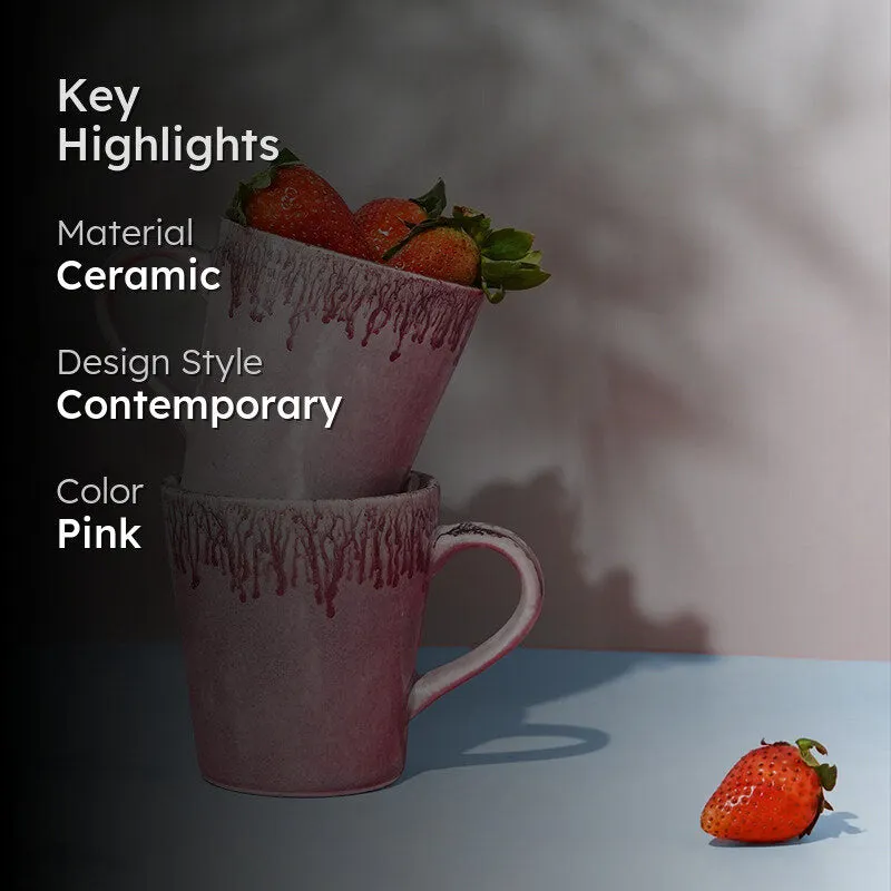Oshin Ceramic Tea Cup (240 mL Each) - Set of Two media 2