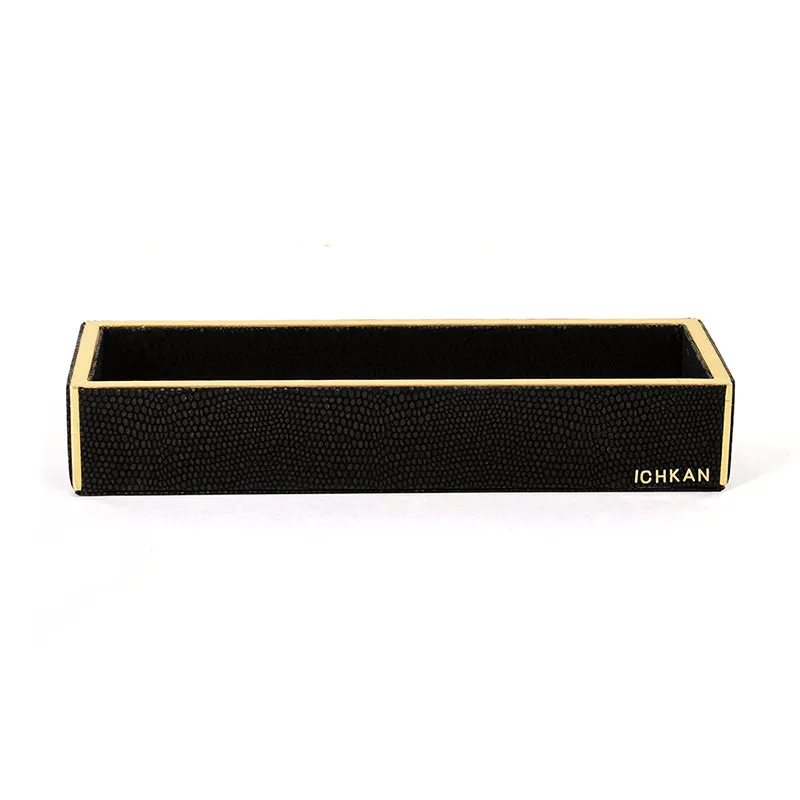 Tisquo Faux Leather Cutlery Tray - Black media 3