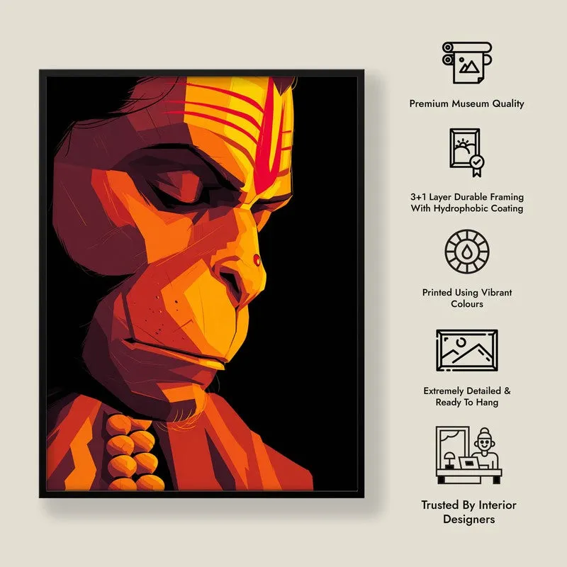 Powerful Bajrangbali III Archival Paper Wall Art media 8