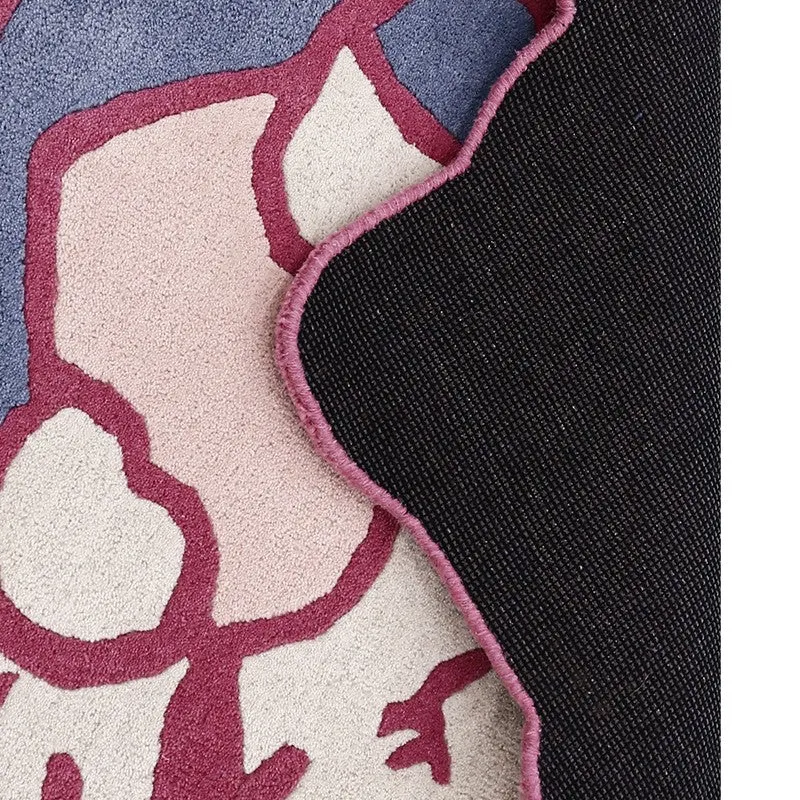 Hello Kitty Wool Carpet - White,Pink media 5